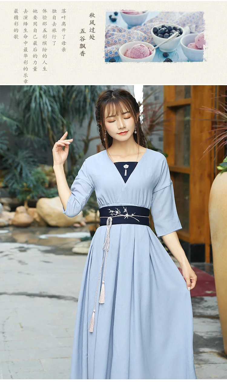 Китайский народный танец одежда Hanfu для женщин Национальный костюм феи платье династии Тан древние костюмы платья принцессы DN4144