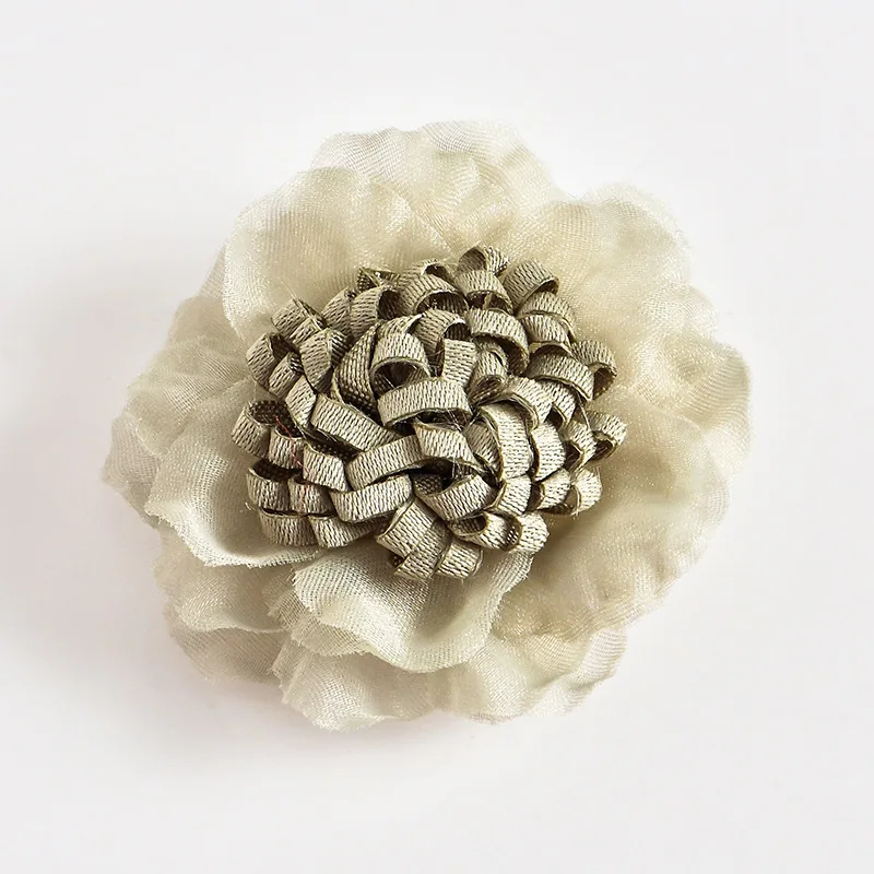 5pcs/5cm DIY handmade cloth clothing accessories jewelry fabric flower head flower hair accessories brooch accessories - Цвет: 13