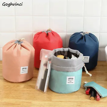

Cosmetic Bags Make Up Multi-Store Multi-Function Large Capacity Drawstring Travel Barrel-Shaped Chic Waterproof Portable Cases