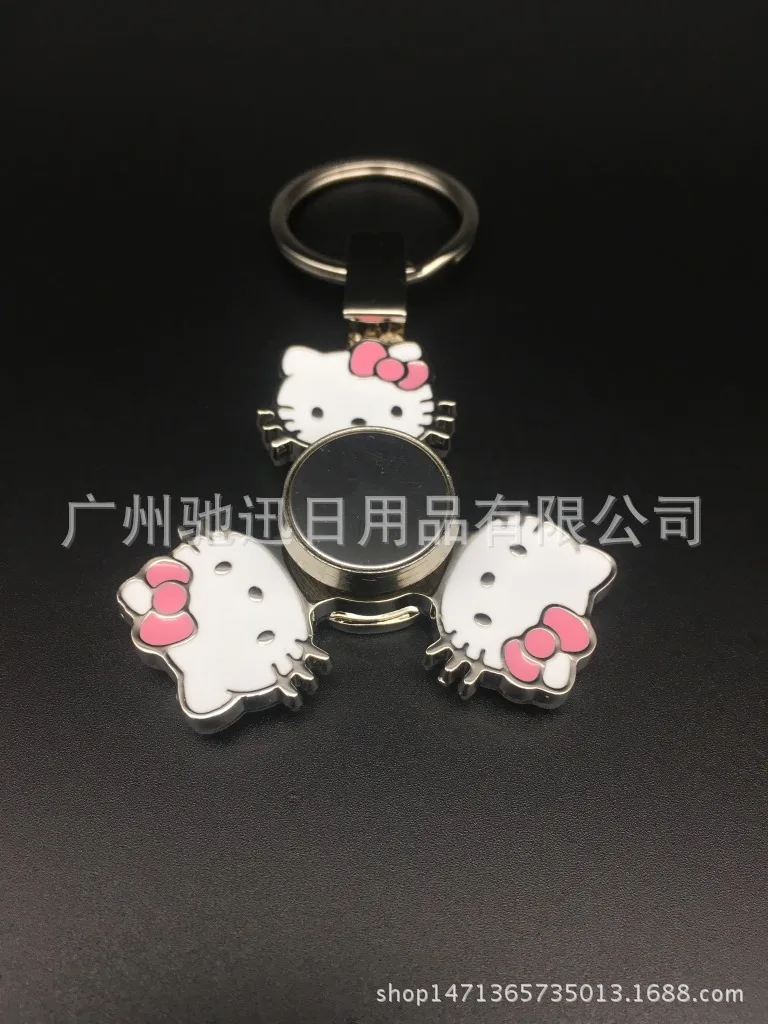 Творческий Tai Chi hello kitty Спиннер EDC сплав KT Кронштейн для мобильного телефона брелок