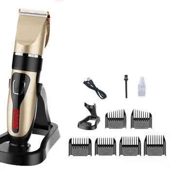 

Hair Clipper Rechargeable Men's Haircut Tool Electric Digital Professional Hair Trimmer Charge Waterproof Also Pet Hair Clipper