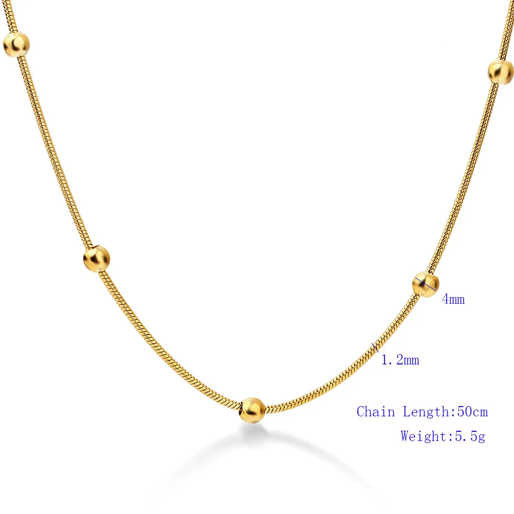 

Stainless Steel Ornament 1.2 yuan she lian Bag Beads Gold Beads Titanium Steel Accessories Accessories South Korea Chain