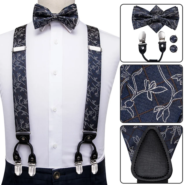 High Quality Silk Bow Tie And Suspenders Set For Men Party supplies