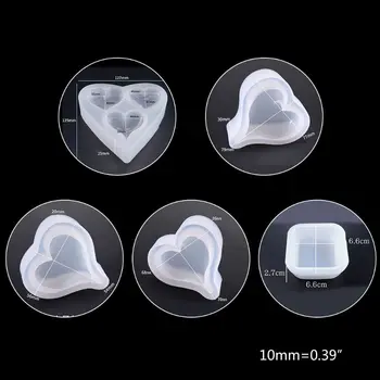 

DIY Crystal Epoxy Mold Heart Shape Multi-spec Digital Game Silicone Mould