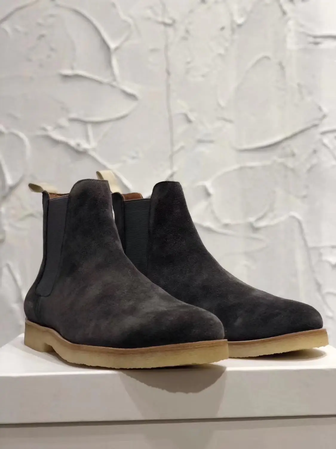 

men and women genuine leather suede chelsea Boots