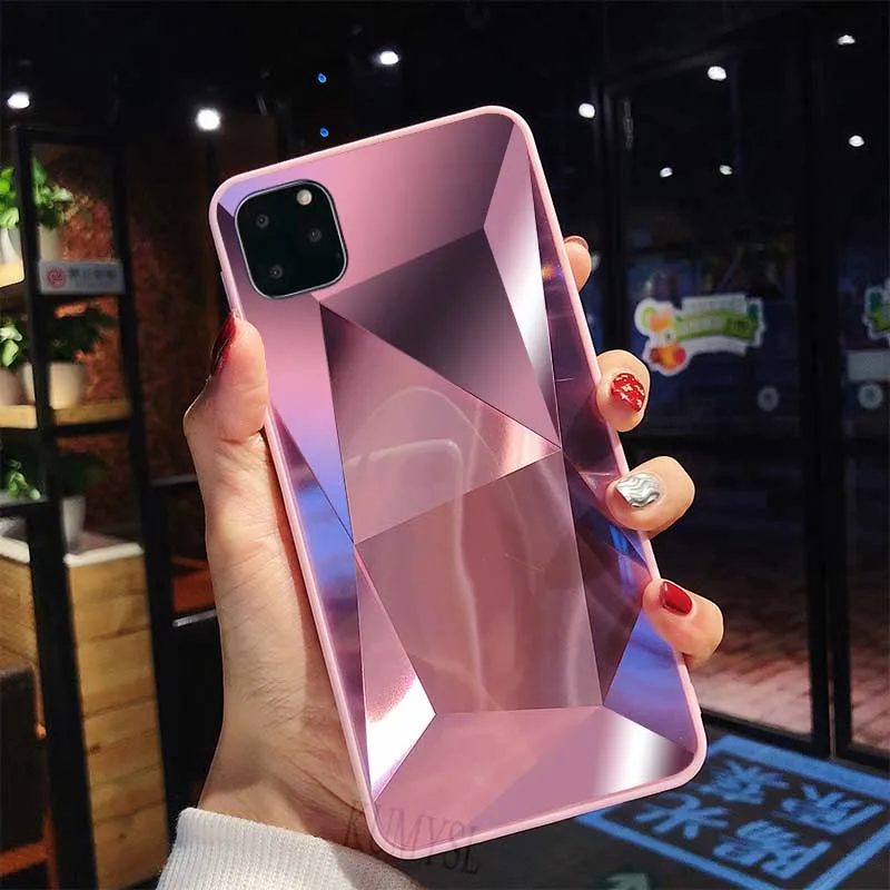 Блестящий 3D чехол с алмазной текстурой для iPhone 11 Pro Max X XS блестящий телефона XR 6 6s 7 8