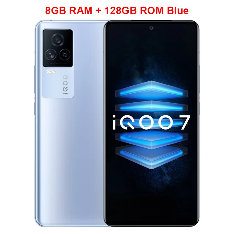 New Original Vivo IQOO 7 5G Mobible Phone 6.62" 120Hz 8G+128G Snapdragon888 Octa Core Android 11 Fast Charging 120W Smartphone kingston 8gb ram 8GB RAM