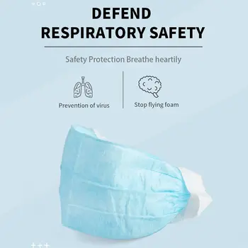 

New Salute 50pcs Face Masks Disposable 4 Layers Dustproof Durable Mask Facial Protective Cover Masks Set Anti-Dust Salon Earloop