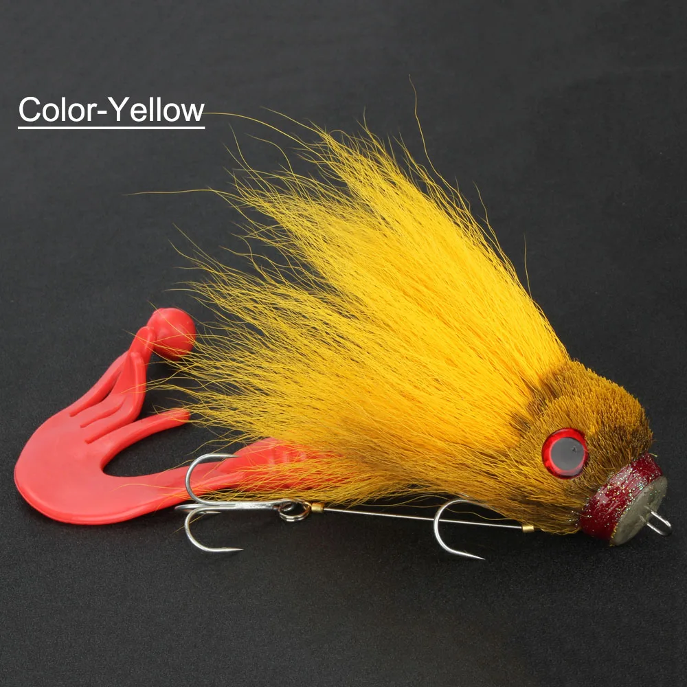 Spinpoler 1 шт. 85 г Тонущая искусственная большая мышь подповерхность прикрепленная с винтом Мягкая наживка для щуки Catfish Fhishing - Цвет: Цвет: желтый