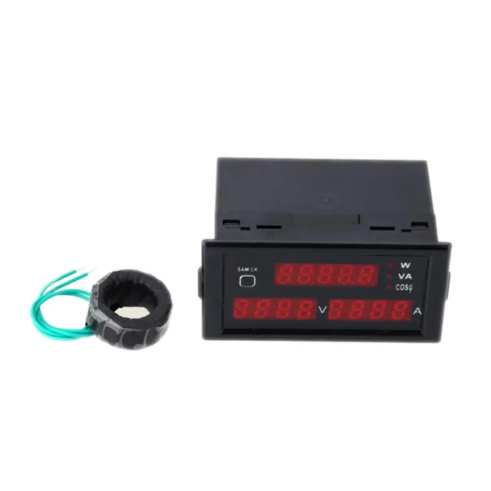 

DL69-2048 Power Consumption Meter AC AC200-450V Voltmeter Ammeter Outside Electrical V/A Voltage Current Meter
