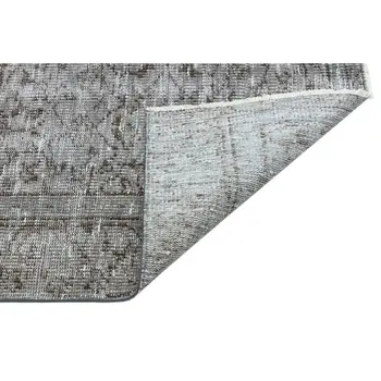 

Handmade Gray Vintage Overdyed Turkish Area Rug 137x232 Cm-4'6''X7'7''