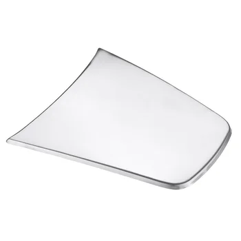 

For Tesla Model 3 2017-19 Steering Wheel Cover Trim 7.5x6.5cm Chrome 1pc Stainless Steel Trim Durable