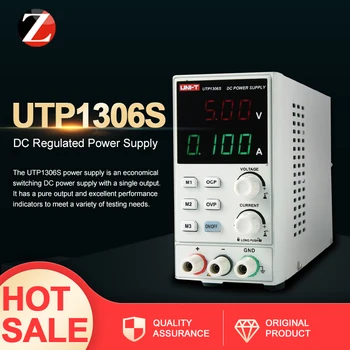 

Switching DC Power Supply UNI-T UTP1306S 4 Digits Display LED 0-32V 0-6A High Precision Adjustable Mini Supply AC 110V 220V 50Hz