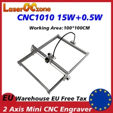 Graveur Laser CNC 1010 15W, Machine à graver, contrôle GRBL, Mini Machine à 2 axes, Pcb, routeur de bois, graveur entrepôt ue