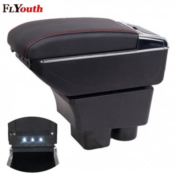 

Car Armrest Box For Skoda Rapid 2013-2018 USB Charging LED Light Arm Rest Rotatable Centre Console Storage Box Car Styling