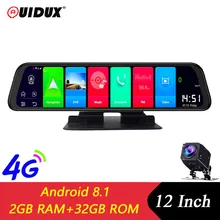 QUIDUX 1" ips 4G ADAS Автомобильная камера на приборной панели Android 8,1 gps навигация автомобильный видеорегистратор 2G ram 32G rom FHD 1080P видеорегистратор с двумя объективами