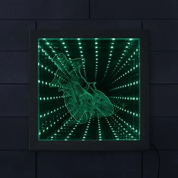 

Motorcross Biker LED Infinity Mirror Frame Endless Space Motorcycle Racer molduras Tunnel Vision Light Luminaria Wall Table Lamp