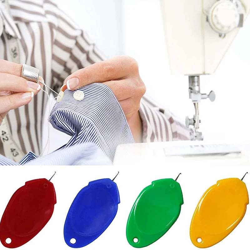 Helper sew. Gourd shaped plastic needle threaders stitch insertion tool hand sewing machines diy thread guide.