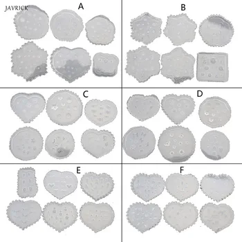 

6Pcs Mini Size Nail Art Silicone Mold Leaves Flower Animals Template Acrylic Gel Tools Resin Mold Jewelry Making Tools