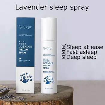 

NEW 75ML Lavender Pillow Sleep Spray Insomnia Essential Sleep Soothe Oil Deep Sleep Sweet Enjoyable Sleep I1M6
