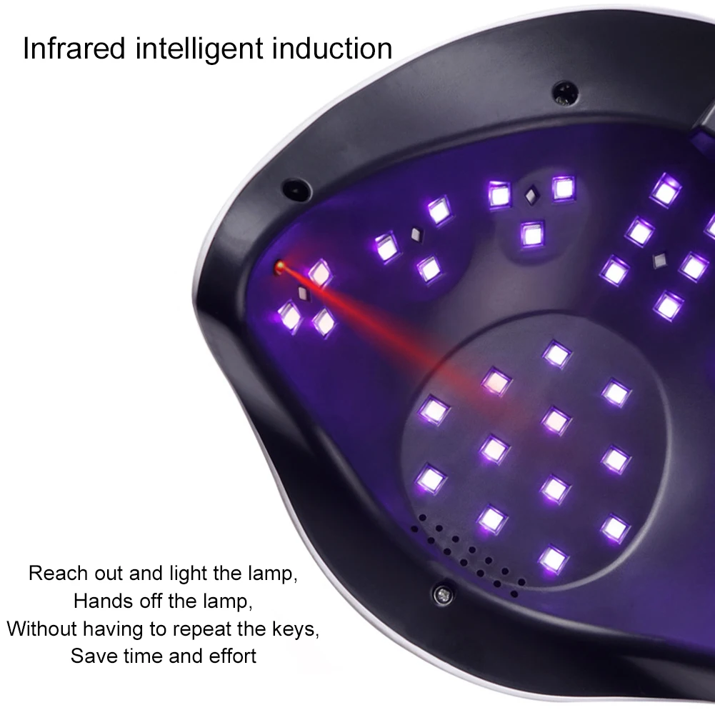 120 Вт профессиональный светодиодный светильник для ногтей сушилка для отверждения УФ-гель для ногтей с датчиком движения ЖК-дисплей 120 Вт Мощность, 4 уровня