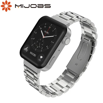 

Mijobs for xiaomi watch Strap Metal Bracelet for Xiaomi watch Strap Screwless Stainless Steel NFC Wrist Smart Wristband