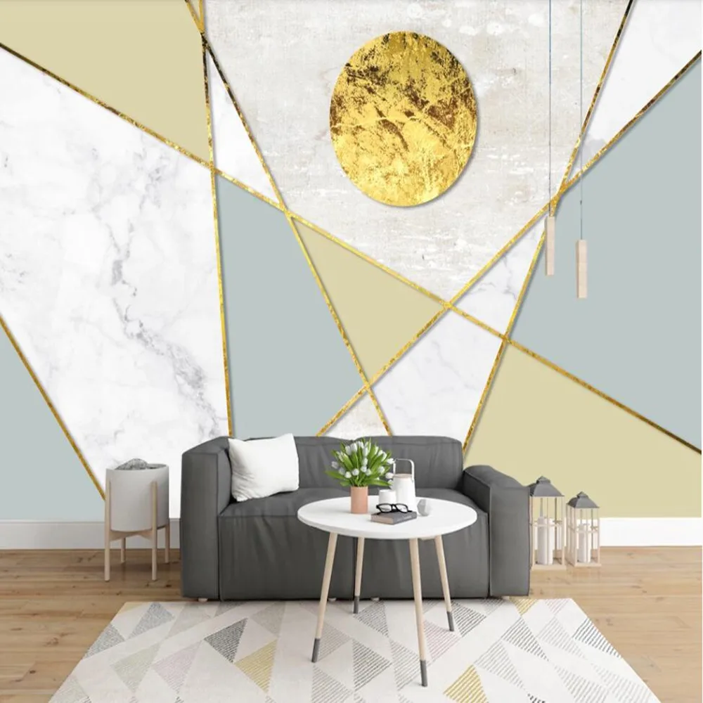 milofi custom large wallpaper mural 3D abstract line geometric figure background wallpaper mural