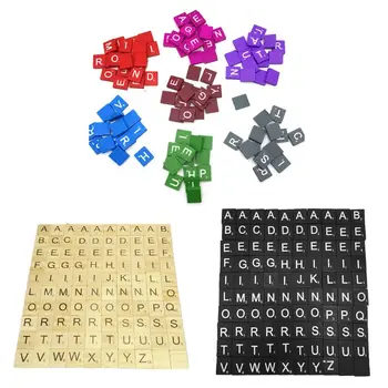 

Scrabble Wood Tiles Pieces 100pcs/ Set Letters Wooden Replacement Pick Early Childhood Education Puzzle