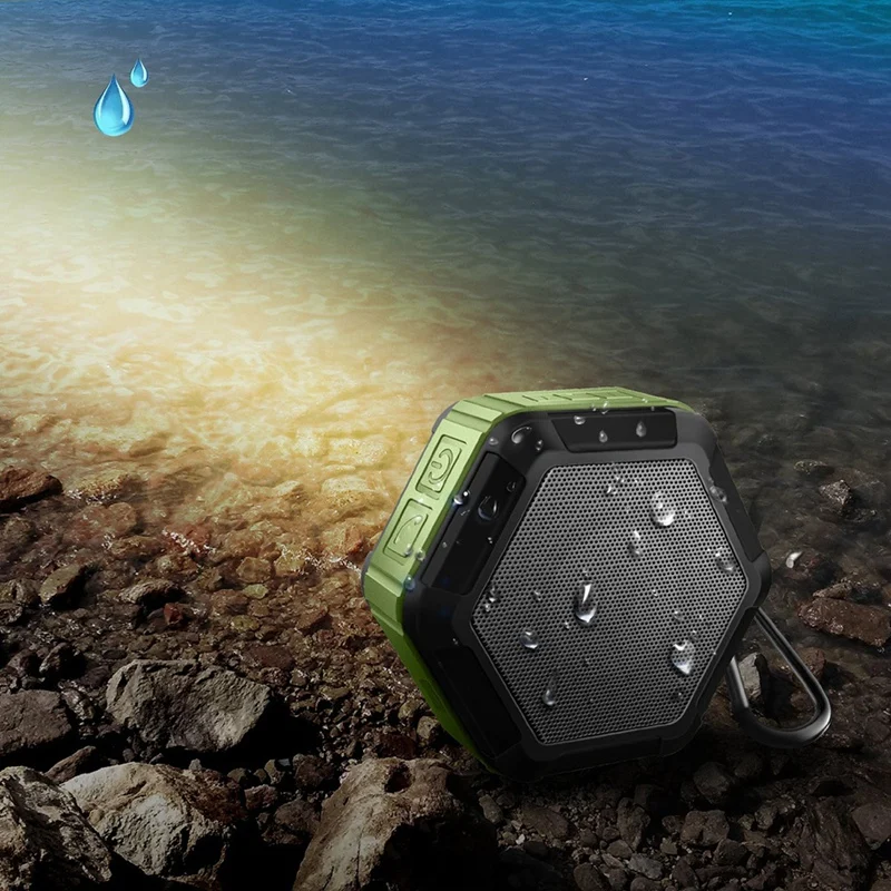 Ipx7 водонепроницаемый беспроводной Bluetooth динамик с микрофоном Поддержка TF MP3 для Iphone/Xiaomi Портативный 3 Вт Мощный Спорт на открытом воздухе колонка