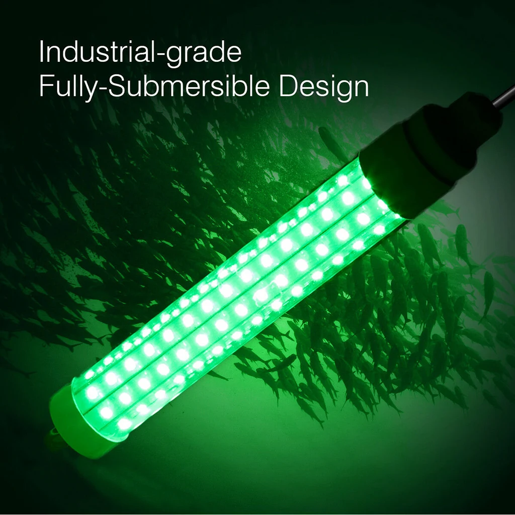 Waterproof LED Underwater Light Lamp  /DC 12V 1000LM For Submersible Night Fishing Boat Outdoor Lighting Green Lights Lamps