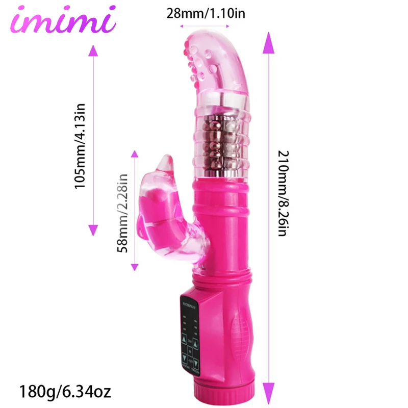 Rechargeable Double Rotator Vibrators Female Sexy Toys for Women Rabbit G-Spot Dildo Vibrator Clitoris Strapon Masturbator