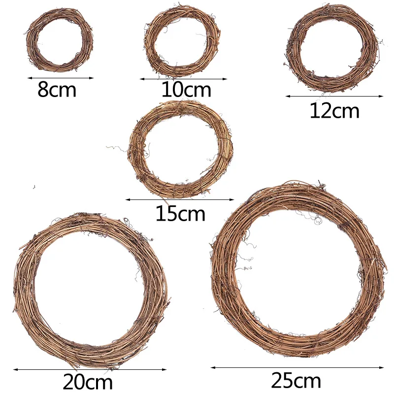12/15/20/25/30 см натуральный ротанг венок гирлянда творчество, рукоделие, Декор для дома двери большой дерево Рождественский подарок вечерние орнамент