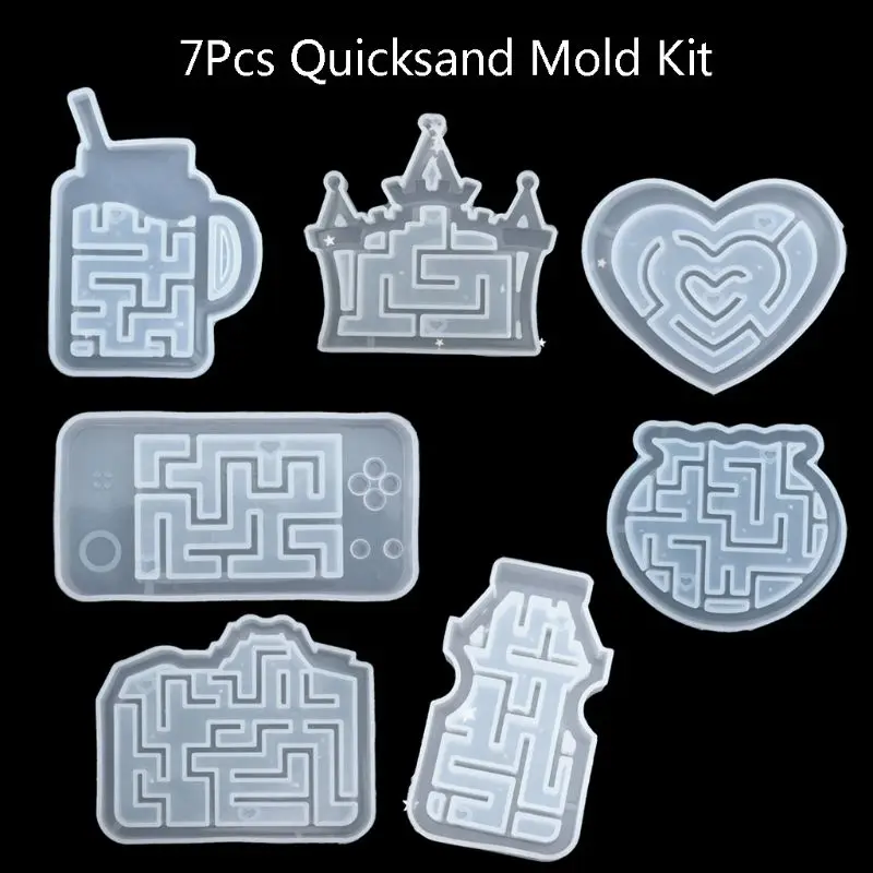 

Maze Quicksand Pendant Mold Labyrinth Fish Tank Castle Camera Kechain Molds Kit