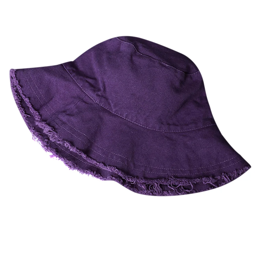 Фиолетовый Newly Women Sun Hat Wide Brim Bucket Cap Breathable for Summer Beach Outdoor BFE88 - Цвет: Фиолетовый