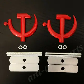 

2x Metal Red The Communist Party of China CPC Car Front Grille Emblem Badge