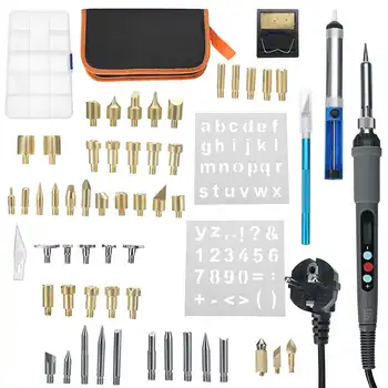

69pcs 220V 110V 60W Adjustable Temperature Electric Soldering Iron kit Welding Solder Rework Station Heat Pencil Repair Tools