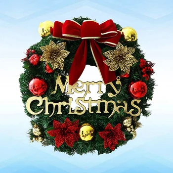 

Christmas Wreaths Decor Garland Hanging Decoration Wall Hanging Wreath Ornament for Home Office Store (30cm=0.5kg)