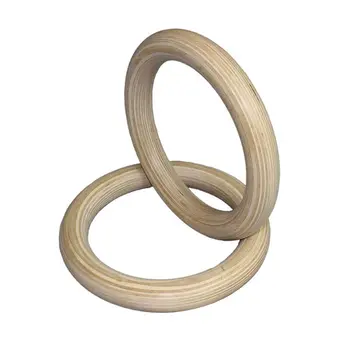 

Portable 28mm Wood wooden ring kit Crossfit Gymnastics Rings Gym Shoulder Strength Home Fitness Training Equipment