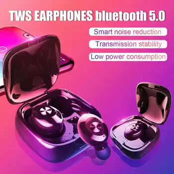 

Wireless bluetooth 5.0 Earphone Mini Earbuds With Mic Charging Box TWS Wireless Stereo Waterproof Sport Earphone For Smart Phone