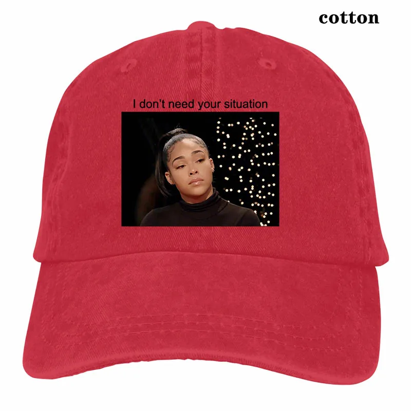 Мне не нужна ваша ситуация, Jordyn Woods интервью, бейсбольная кепка в стиле табрии майоров, для мужчин и женщин, кепки для водителя грузовика, Регулируемая Кепка - Цвет: 3-Red