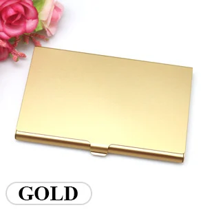 Gold Креативный Чехол для карт из нержавеющей стали, металлический держатель для кредитных карт, коробка для визиток из нержавеющей стали серебристого алюминия, металлический кошелек - Цвет: Gold