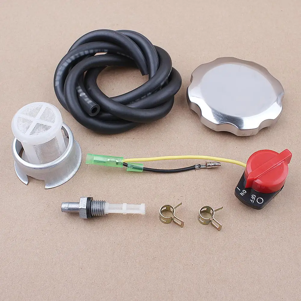 Топливный Бензобак с переключателем, комплект для Honda GX160 GX200 GX270 GX340 GX390 17620-ZH7-023, запчасти для генератора двигателя