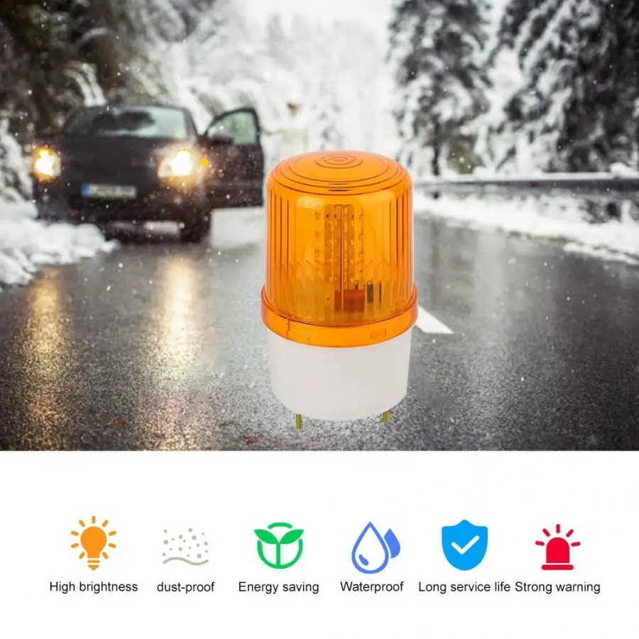 Traffic Light Yellow Outdoor Warehouse LED Warning Light Flashing Beacon Traffic Construction mini traffic light