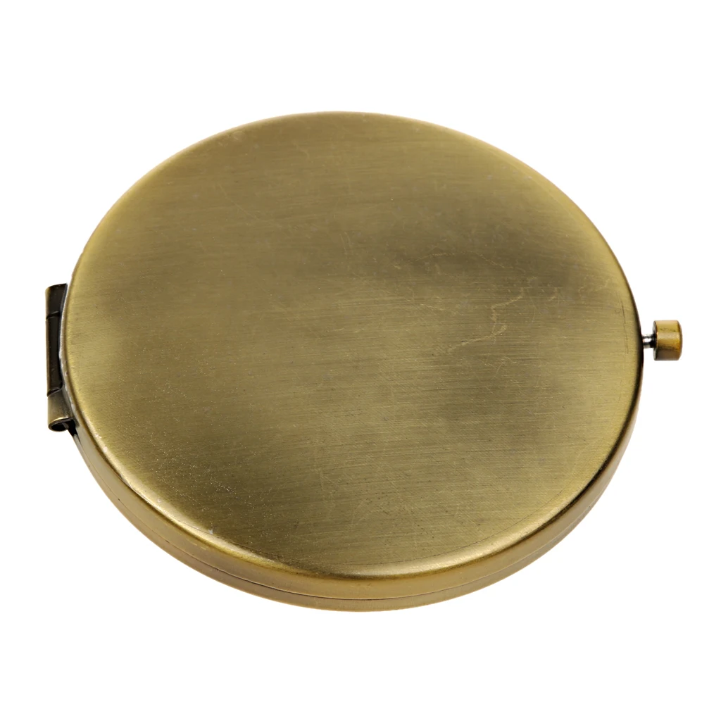 Bronze Alloy Makeup Mirror Vintage Style Cosmetic Vanity Mirrors for Women