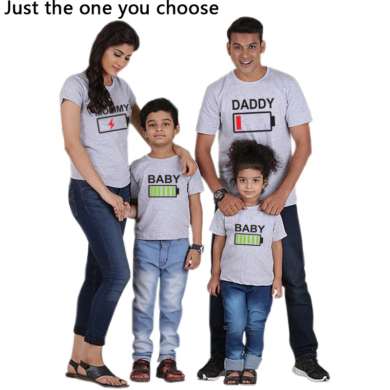 New Family Matching Clothes Look Father Mother Daughter Son Outfits Clothing family outfit Fashion Printing T-Shirts