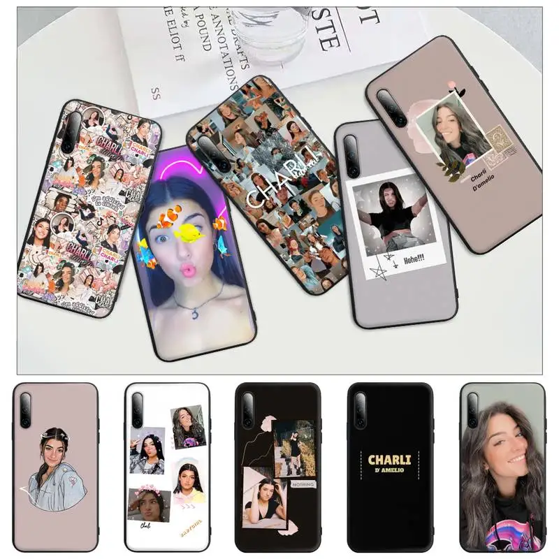 Charli Damelio Black Silicone Mobile Phone Cover Case For Huawei Y6 Y7 Y9 Prime 2019 Y9s Mate 10 20 40 Pro Lite Nova 5t | Мобильные