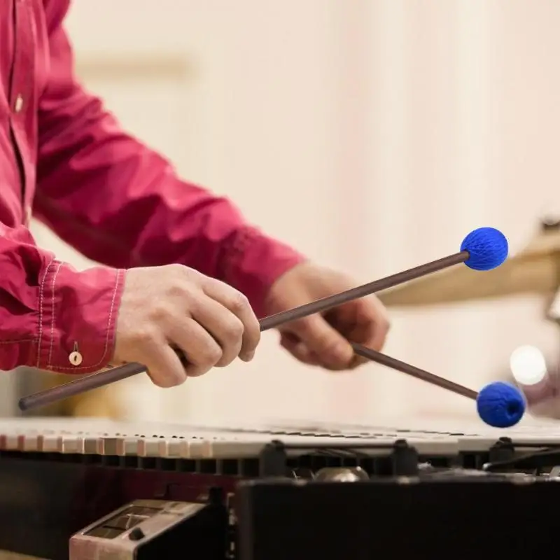 1 пара прочный Marimba Mallets нежная текстура Marimba палка молоток ударный инструмент ксилофон деревянные блоки молоток
