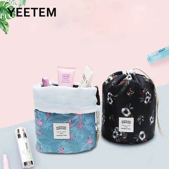 

Customizable Factory TOP Sales Large Capacity Multi-Function Portable Drawstring Travel Storage Bag Cylinder Makeup Bag