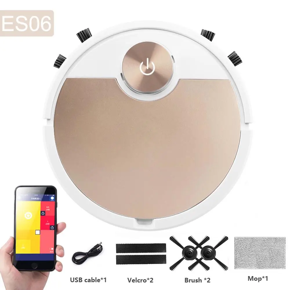 US $39.66 ES06 Robot Vacuum Cleaner Mobile Phone APP Remote Control Smart Vacuum Cleaner Automatic Dust Removal And Sterilization Sweeper