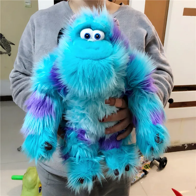 DISNEY Monsters Inc. Пушистые длинные волосы Джеймс П. Sullivan Мягкие плюшевые игрушки Kawaii